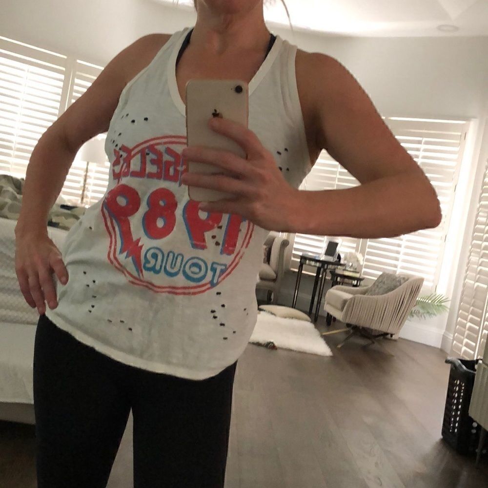 Taylor Swift 1989 world tour distressed tank sz S - Picture 2 of 4